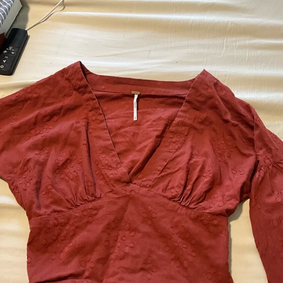 Free People Rust colored Long sleeve shirt Size Small - Picture 4 of 6